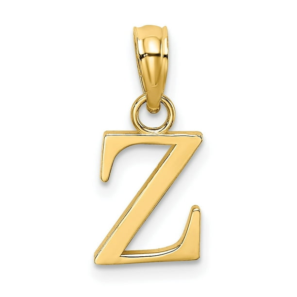 14K Yellow Gold Initial Z Charm 14K Yellow Gold Initial Z Charm